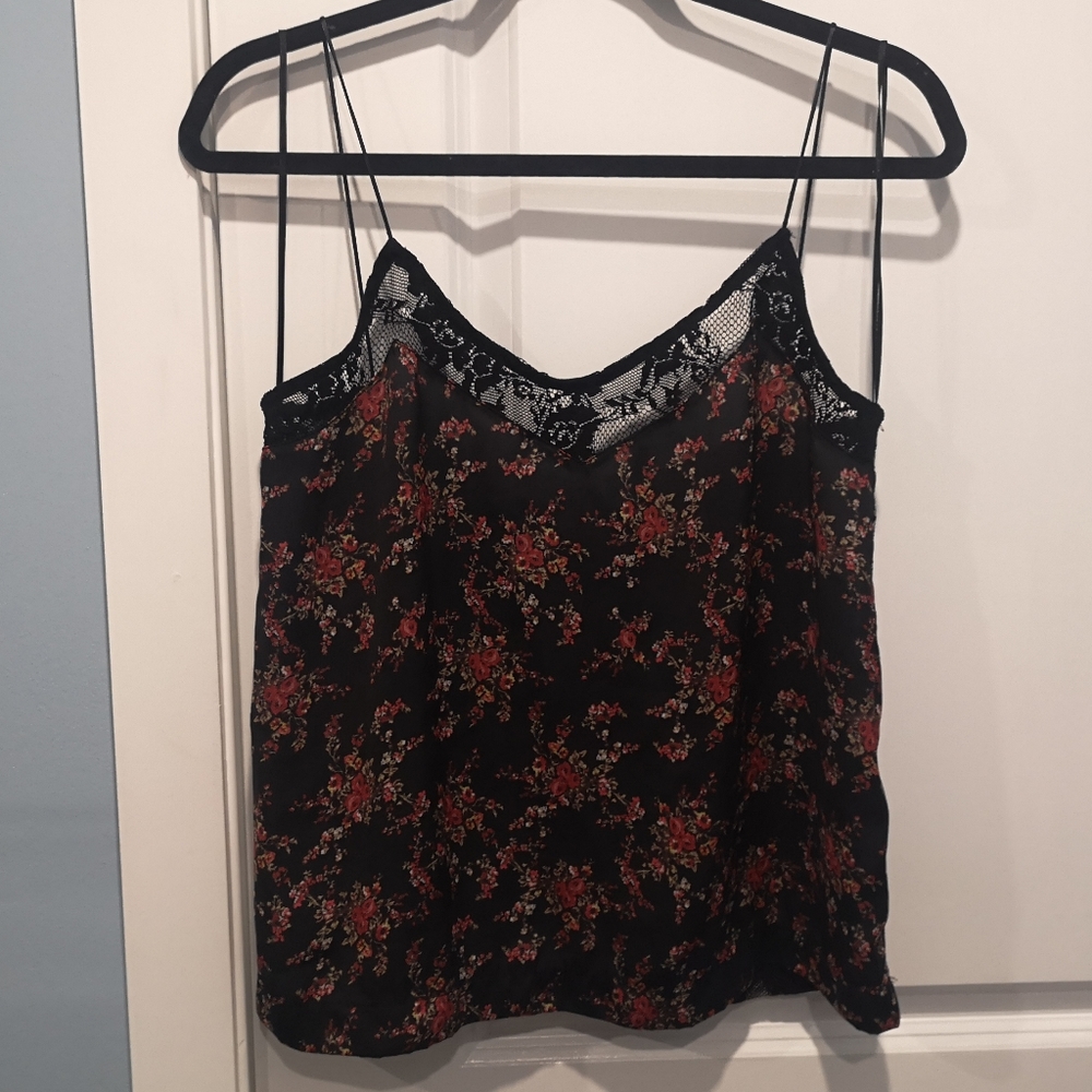 SOLD Floral and Lace V-Neck Zara Cami